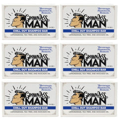 Grown Ass Man Co Chill Out shampoo bar lather close-up for thorough cleansing
