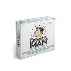 Grown Ass Man Co. Mint Condition conditioner bar leaves hair soft and manageable.