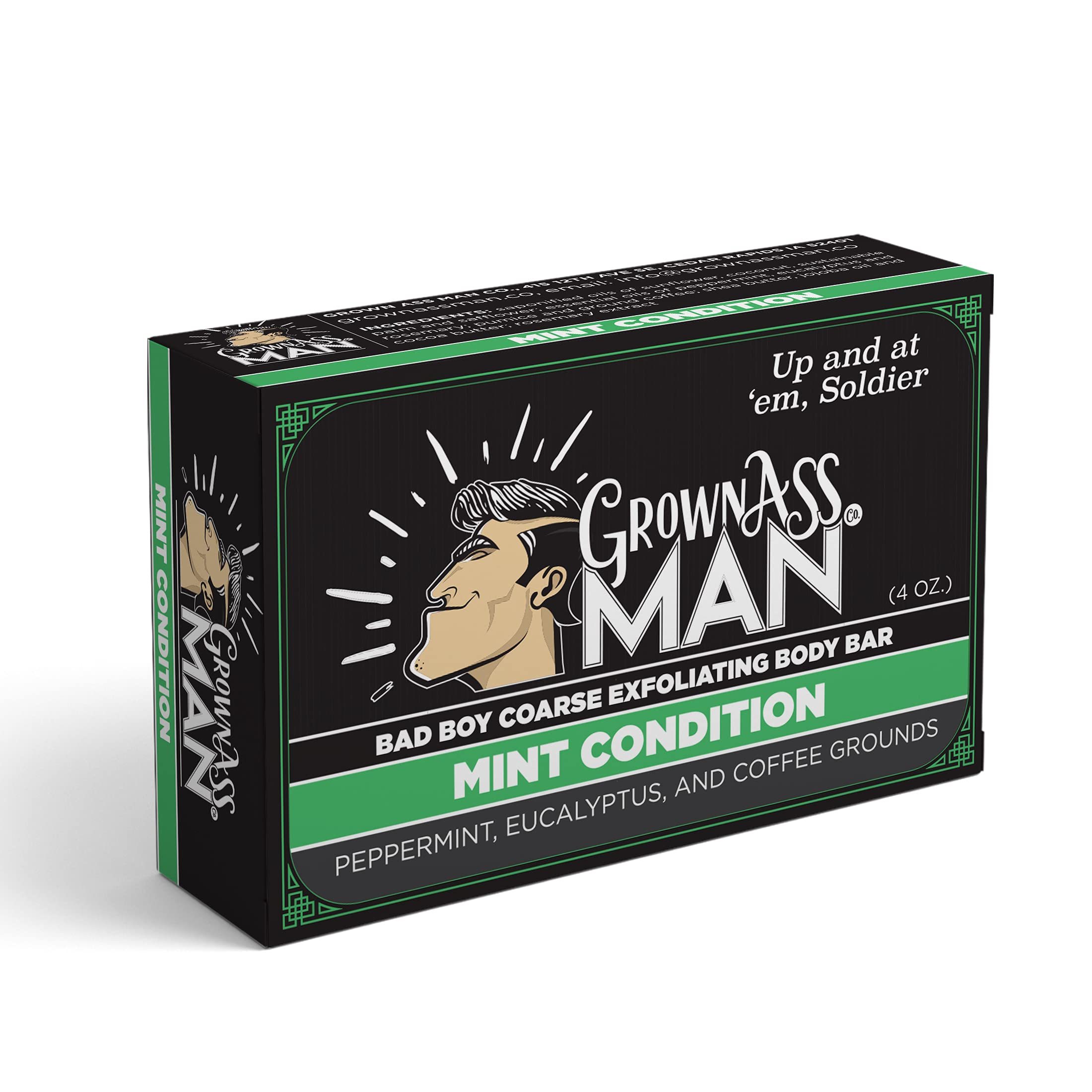Grown Ass Man Co. Full Bath Bundle shown with plastic-free packaging.