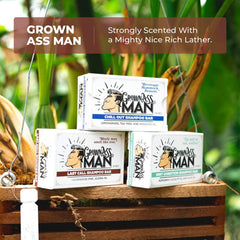 Grown Ass Man Co. long-lasting bar supports sustainable grooming routines.