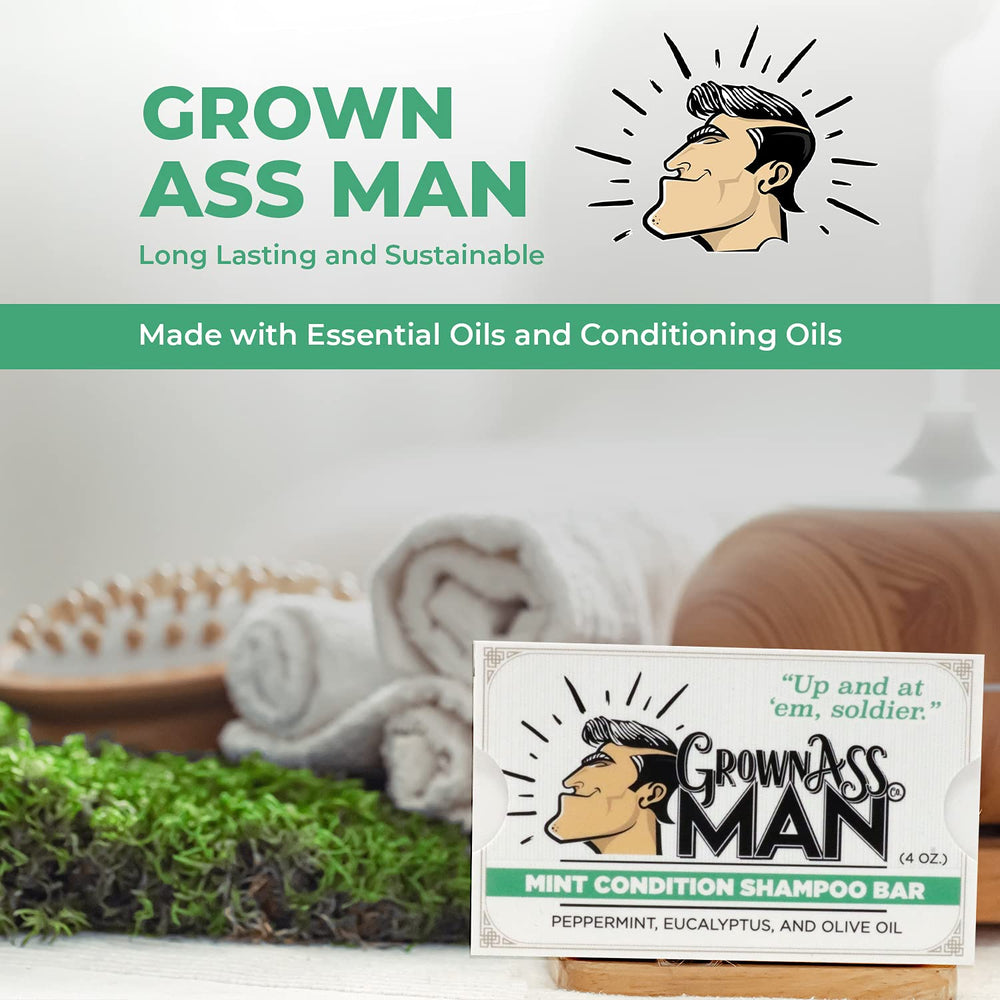 Grown Ass Man Co Mint Condition bar for body use, gentle cleansing and care.