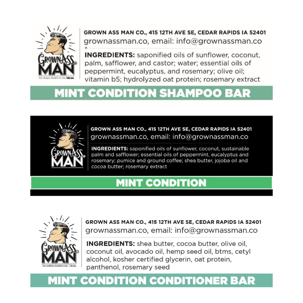 Grown Ass Man Co. Plastic-free packaging emphasizes sustainable grooming.