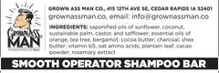 Grown Ass Man Co. Smooth Operator lather in hand delivers rich foam.
