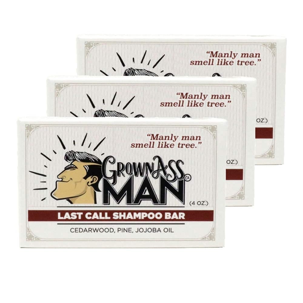 Grown Ass Man Co. solid bar for hair cleanse delivering scalp refreshment.