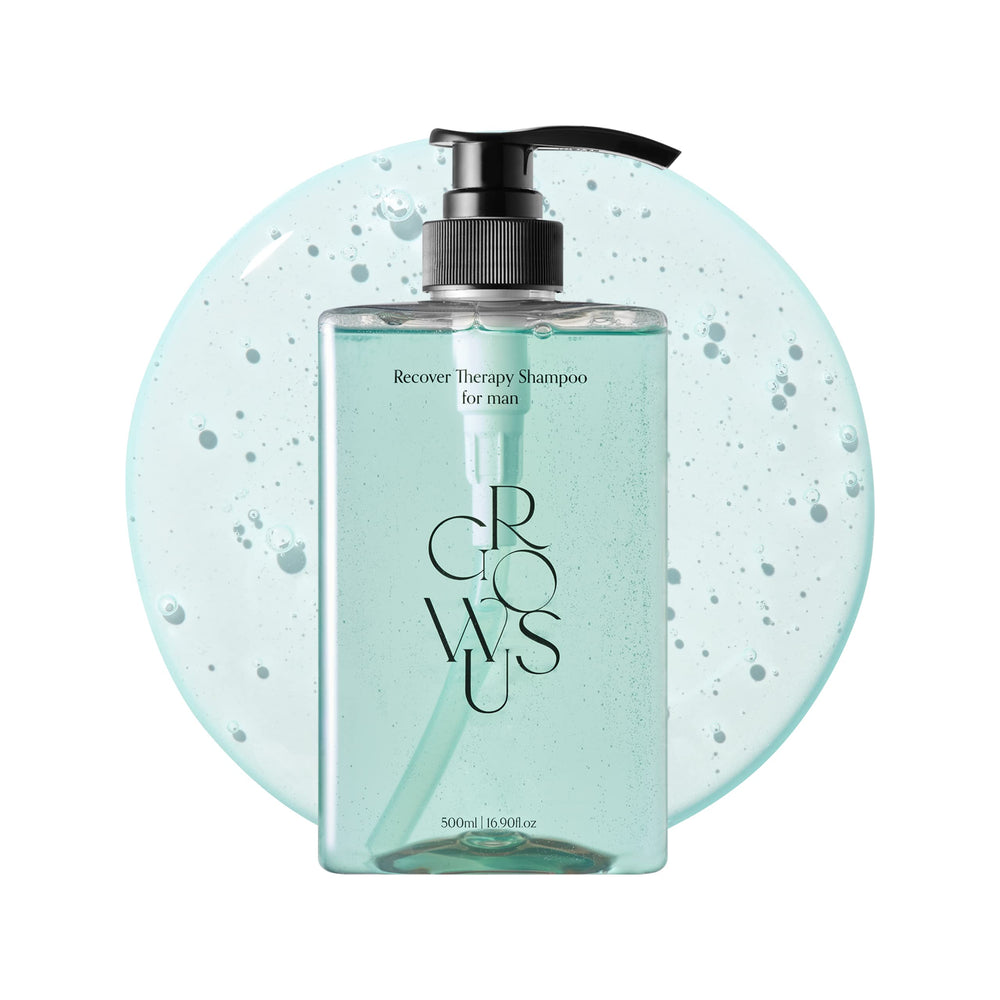 GROWUS Recover Therapy Shampoo bottle front for refreshing scalp care