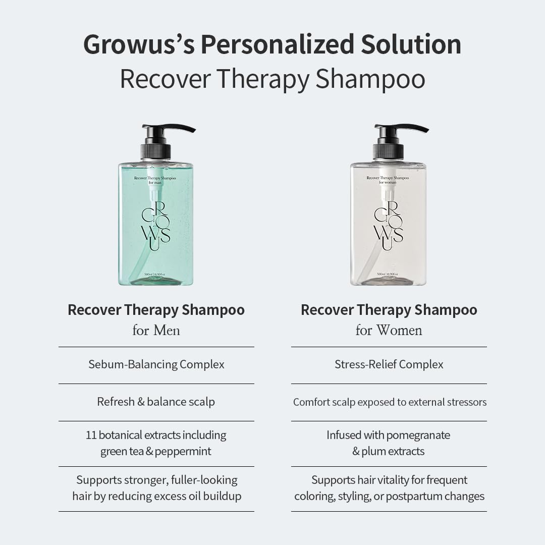 GROWUS Recover Therapy Shampoo lather highlights gentle cleansing
