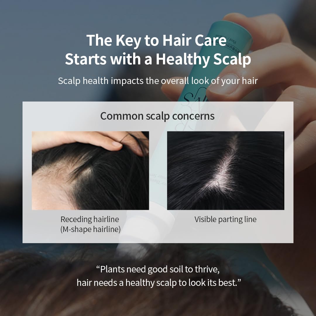 Growus sea water complex illustration emphasizes a refreshing cooling sensation on the scalp.
