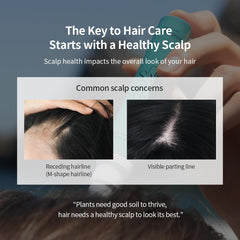 Growus sea water complex illustration emphasizes a refreshing cooling sensation on the scalp.