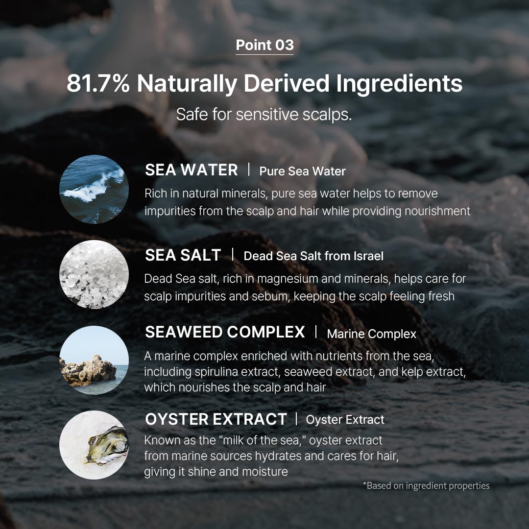 GROWUS seaweed complex image conveys moisturized, soothed scalp for itchy or flaky areas.