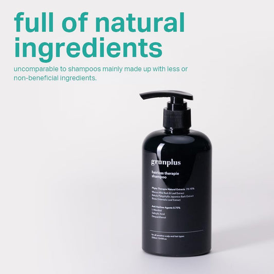 Grunplus herbal ingredients closeup highlighting botanical blend.