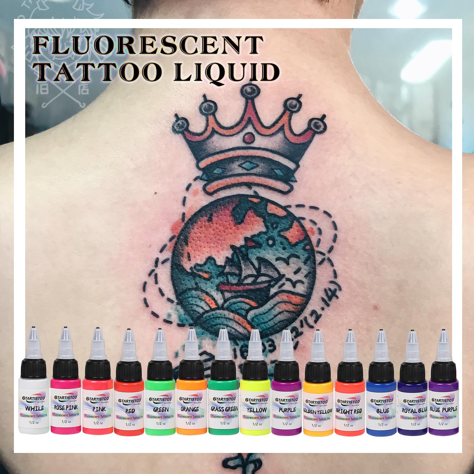 GTARTISTOO mixable colors enable custom tattoo blends and palettes