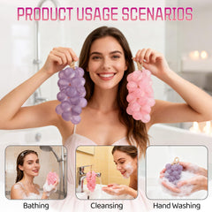 Gtyuoo decorative grape shape with rope allows easy drying after use.