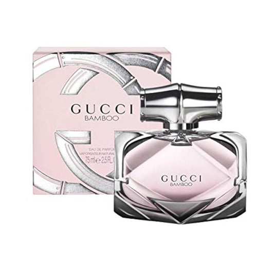 Gucci Bamboo Eau de Parfum spray bottle for daily elegance and confident femininity.