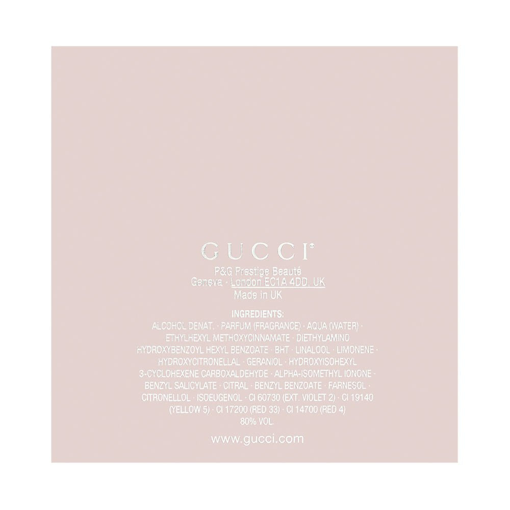 Gucci Bamboo bottle cap close-up highlighting premium packaging suitable for gifting.