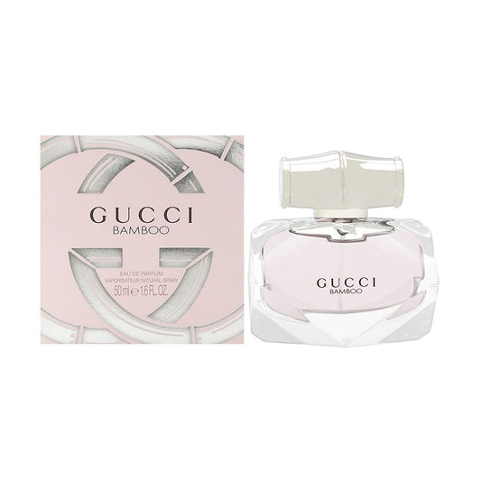 Gucci Bamboo perfume bottle front view for everyday elegance and versatility.