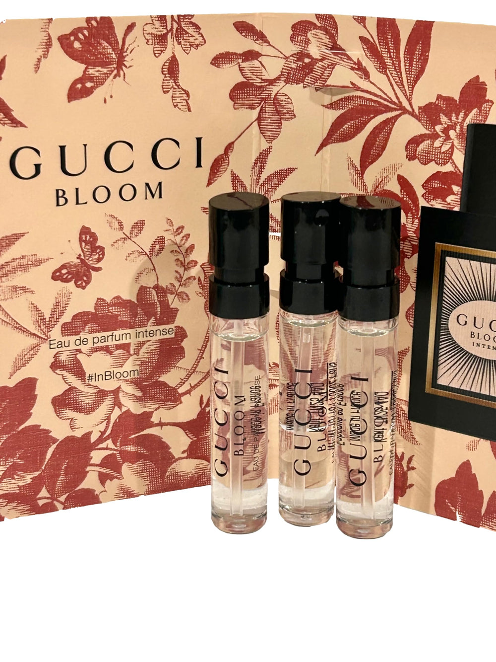 Gucci Bloom gift box packaging for a mini set