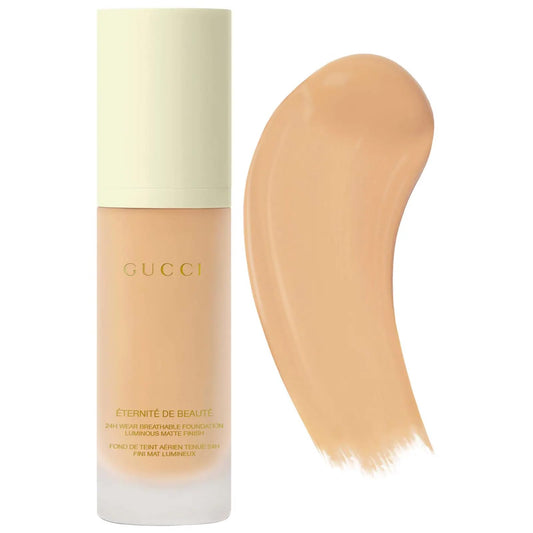 Gucci Eternité De Beauté Foundation bottle with 24-hour coverage and luminous matte finish for all-day wear