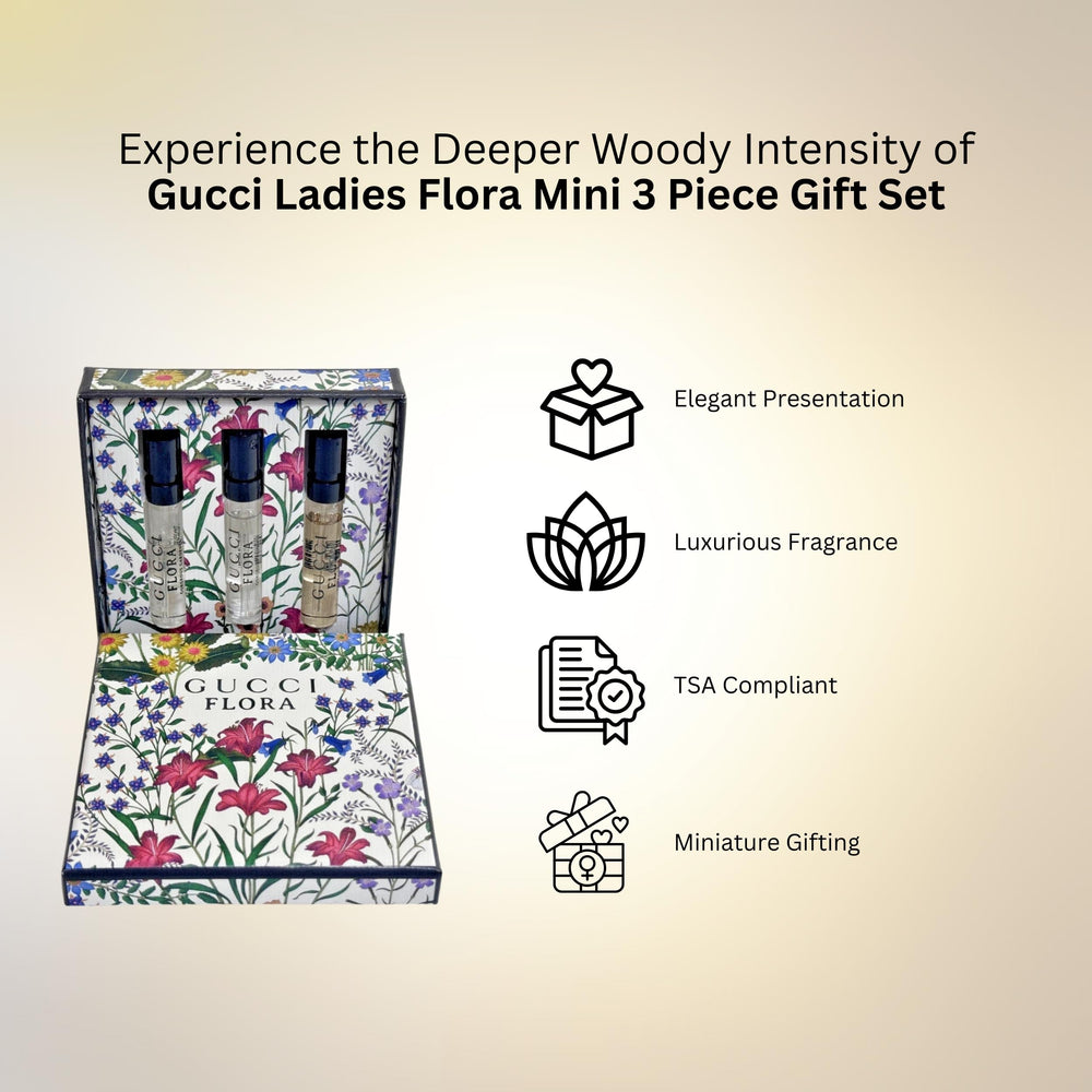Gucci Flora Magnolia mini EDP bottle close-up ideal for outings.