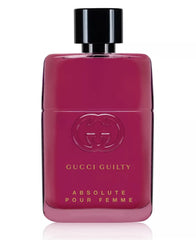 Gucci Guilty Absolute Pour Femme bottle close-up highlighting premium packaging and sensory cues