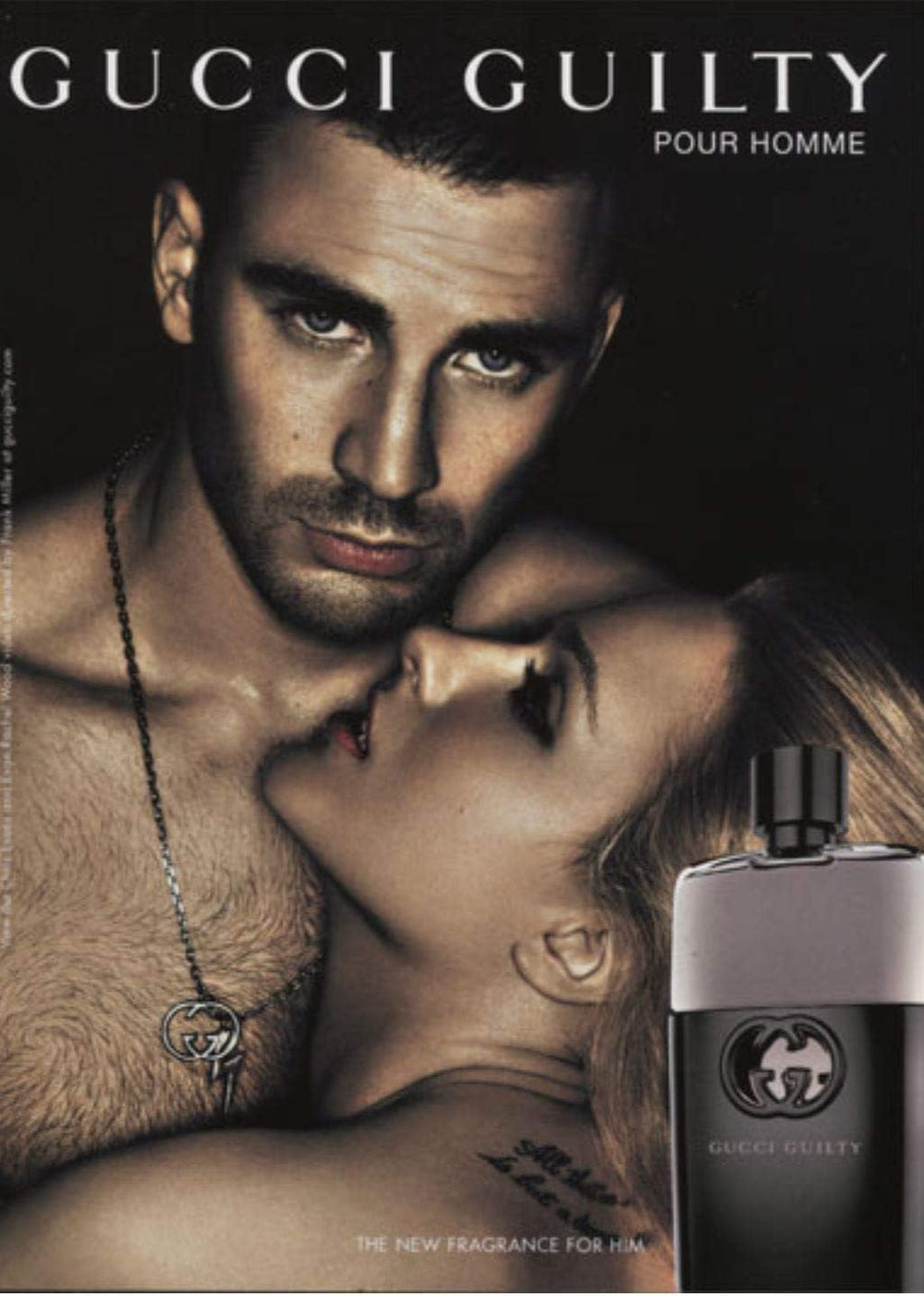 Gucci Guilty EDT bottle cap detail emphasizes luxury and refined night-time appeal