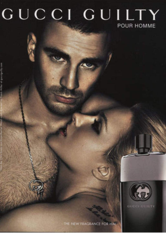 Gucci Guilty EDT bottle cap detail emphasizes luxury and refined night-time appeal