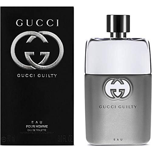 Gucci Guilty EDT fragrance note panel suggests a layered scent for evening occasions