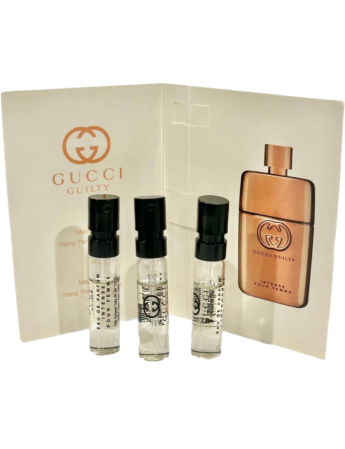 Gucci Guilty Intense applicator, portable sample for on-the-go testing.