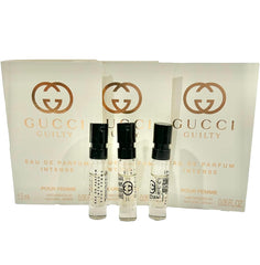 Gucci Guilty Intense sample packaging, ideal for trial use and gifting.