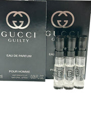 Close-up of a 1.5 ml Gucci Guilty parfum bottle illustrating premium formulation.