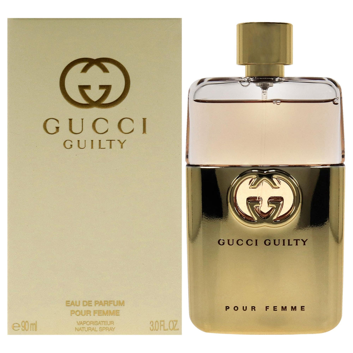 Gucci Guilty Pour Femme bottle front view for daily wear.