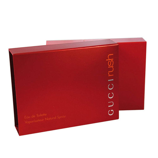Gucci Rush bottle front view, elegant feminine fragrance for daily wear and special occasions.