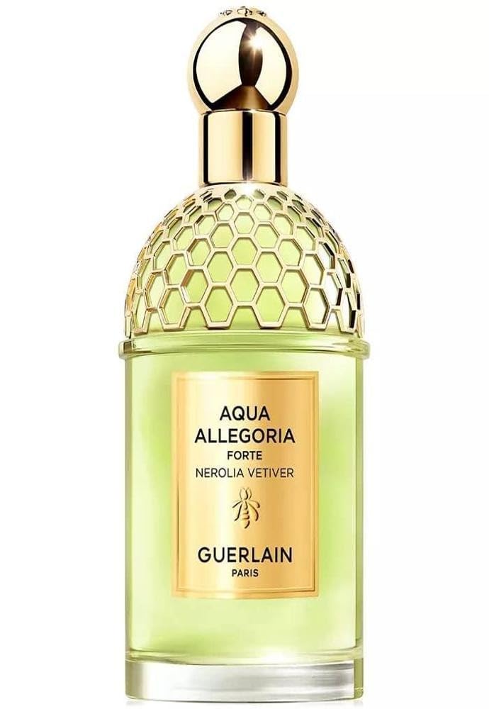 Guerlain Nerolia Vetiver bottle close-up highlighting neroli and vetiver for daily wear