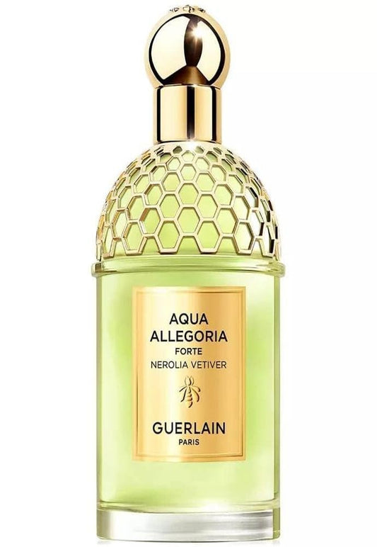 Guerlain Nerolia Vetiver bottle close-up highlighting neroli and vetiver for daily wear