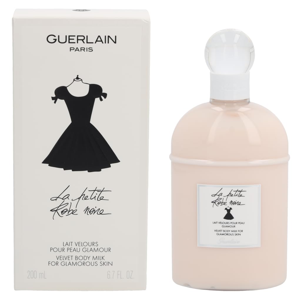 Guerlain La Petite Robe Noire Body Milk bottle ready for travel and daily use.