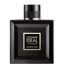 Guerlain L'Homme Idéal L'Intense bottle front view for bold, evening style.