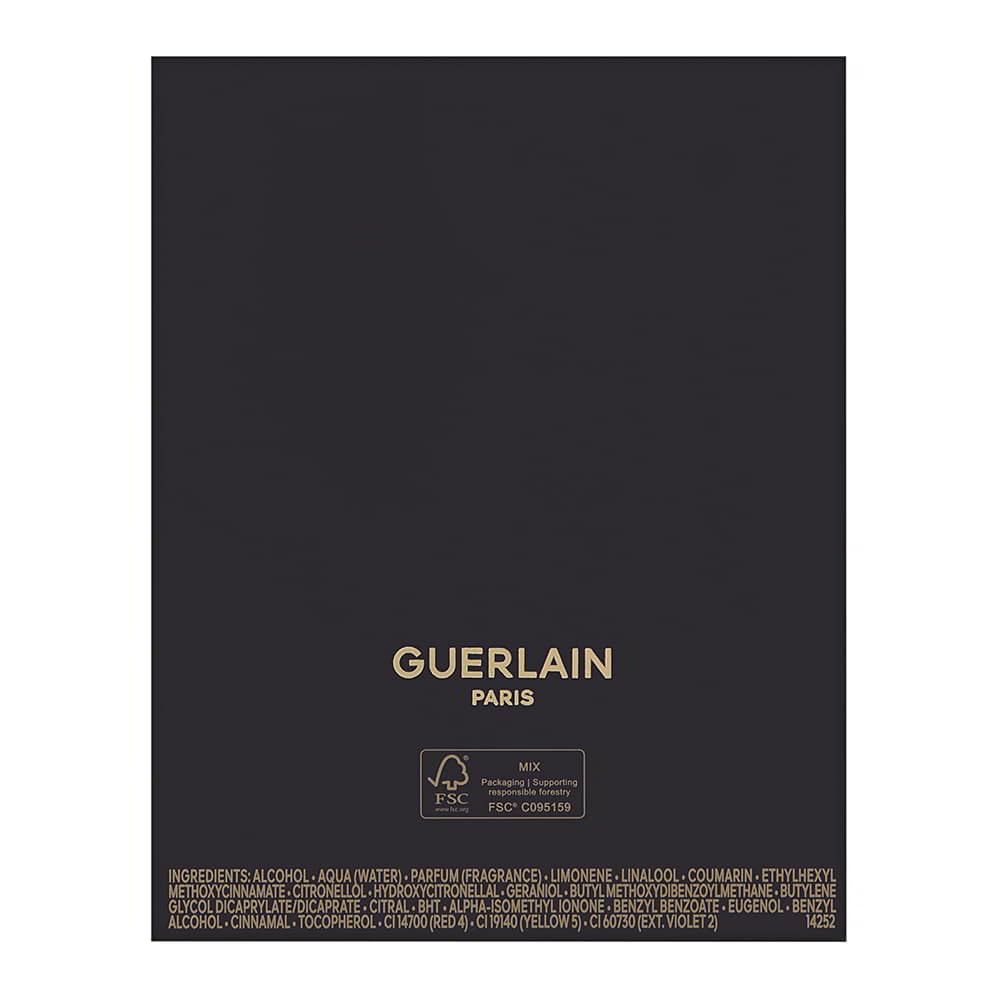 Guerlain Shalimar bottle close-up label reveals premium fragrance