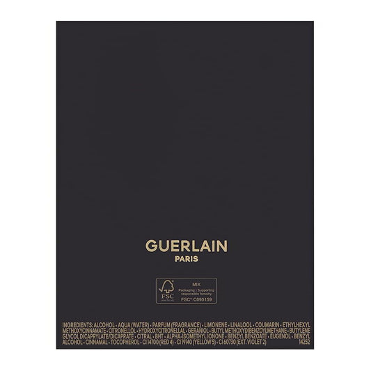 Guerlain Shalimar bottle close-up label reveals premium fragrance