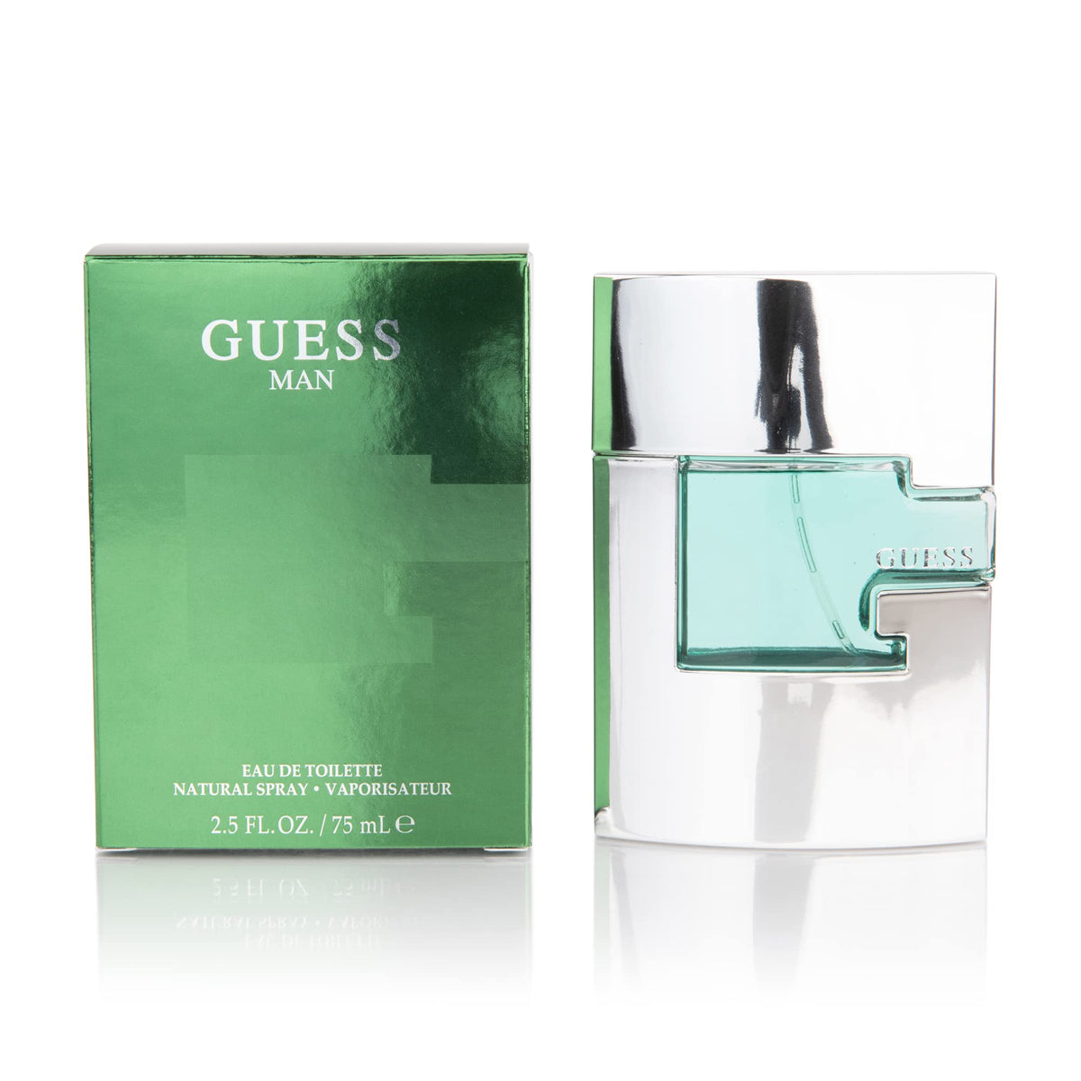 GUESS Man by GUESS EDT bottle front view showcases a bold, everyday scent.