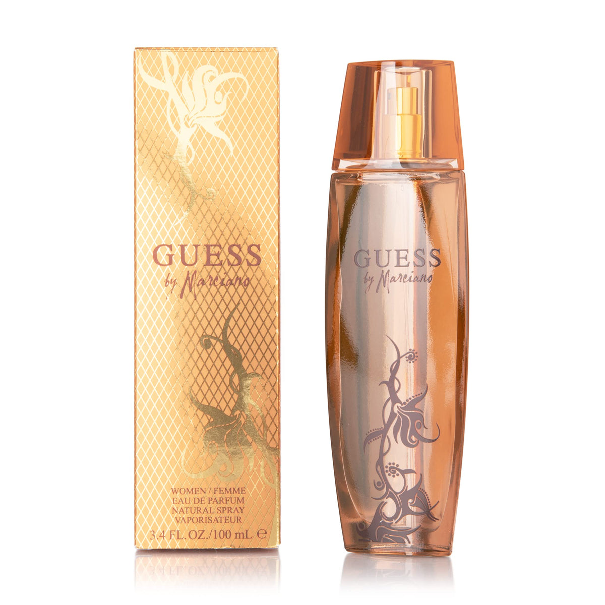 GUESS Marciano EDP bottle on velvet for elegant evening wear