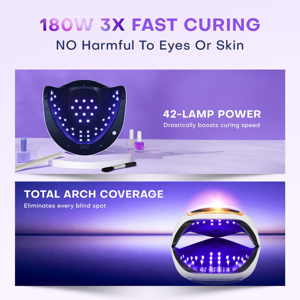 Gugusure 180W nail lamp bead coverage for even curing