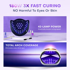 Gugusure 180W nail lamp bead coverage for even curing