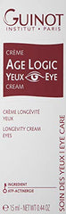 Guinot Age Logic Eye Cream applying scene showing brightening and firming benefits.