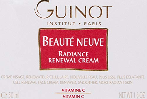 Guinot Beaute Neuve radiance cream close-up, suggesting even skin tone and glow.