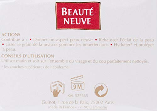 Guinot Beaute Neuve radiance cream texture swatch, evoking luxurious hydration and brightening.