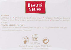 Guinot Beaute Neuve radiance cream texture swatch, evoking luxurious hydration and brightening.