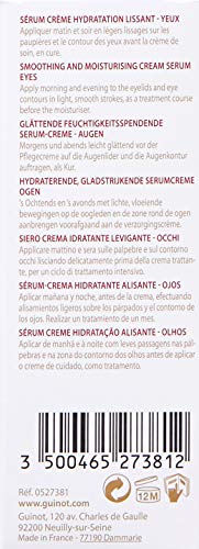 Guinot Hydrazone texture close-up shows gel-cream for gentle under-eye hydration