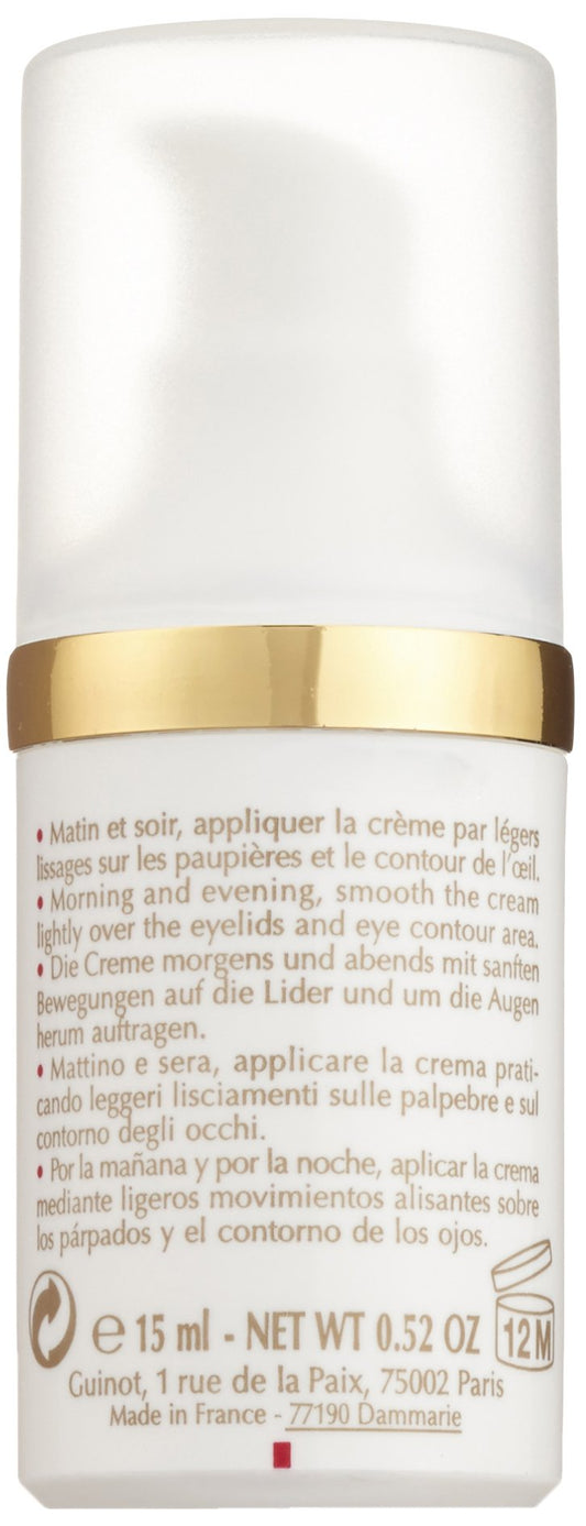 Guinot Longue Vie Eye Cream tube close-up emphasizing soothing texture