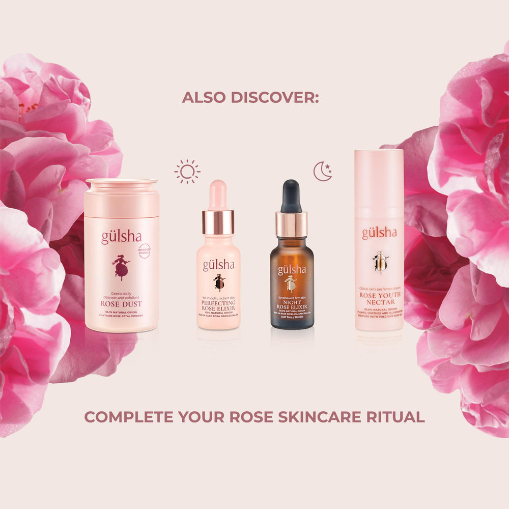 gülsha rosewater dermatological testing badge—gentle, all-skin compatibility.