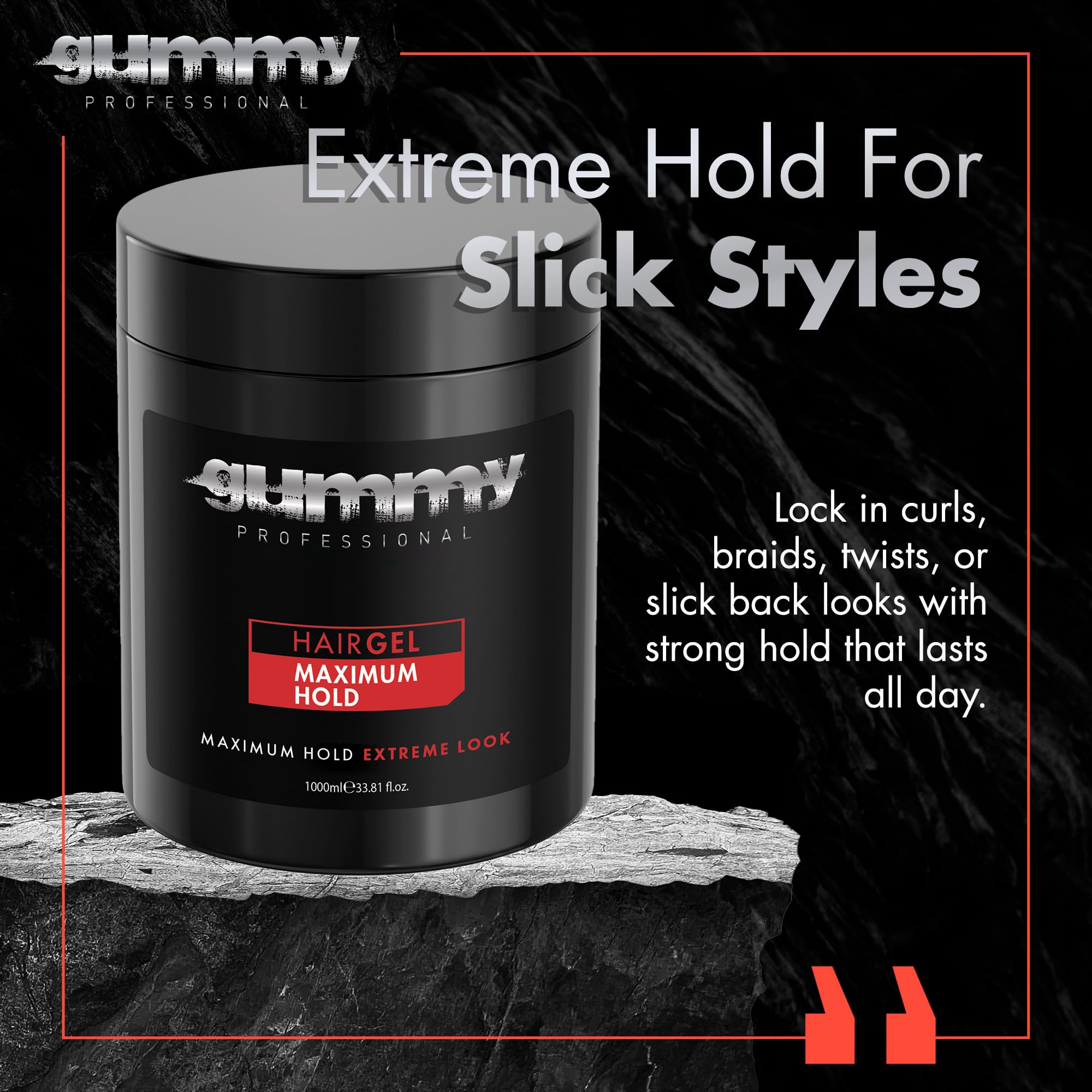 Gummy Professional gel clear formula adds shine and control