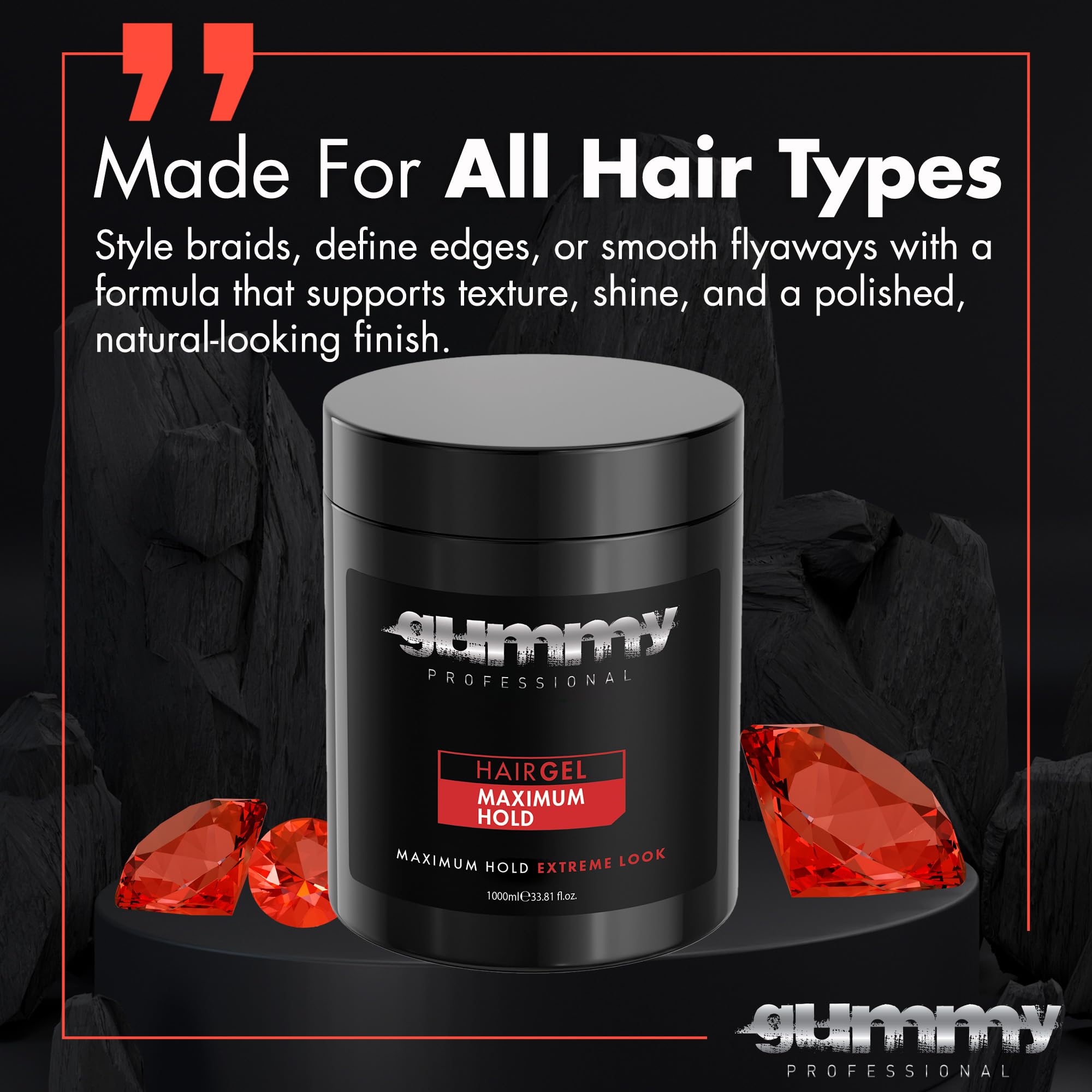 Gummy Professional gel leaves no flakes or residue